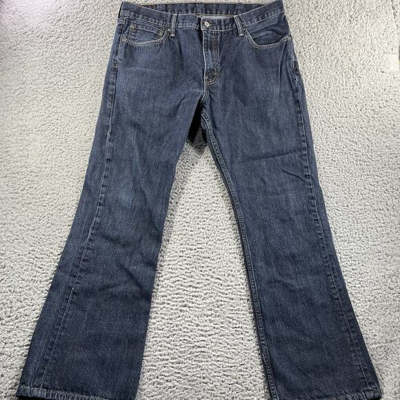 Levi's 527 Jeans Mens 38x32 Blue Bootcut Wash Western Denim Zip Button 5 Pocket - Picture 1 of 10
